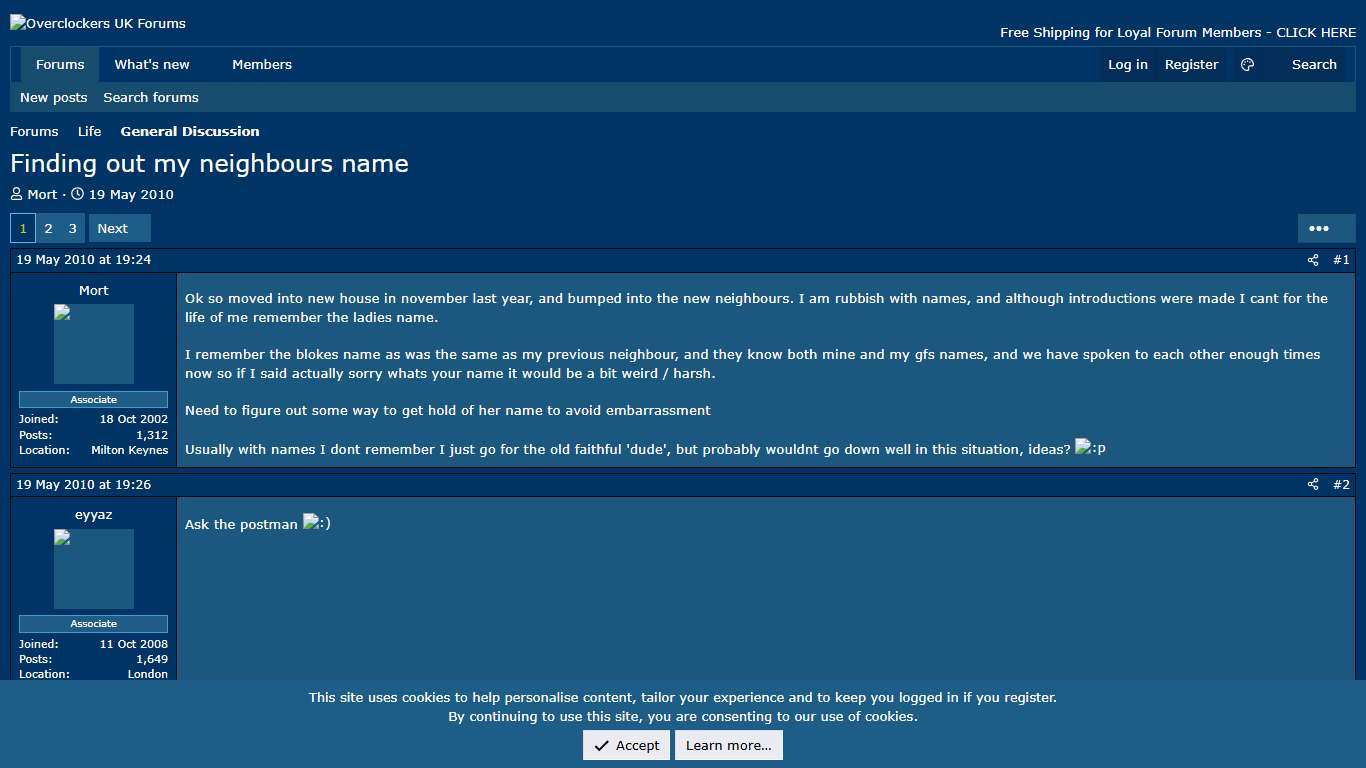Finding out my neighbours name | Overclockers UK Forums