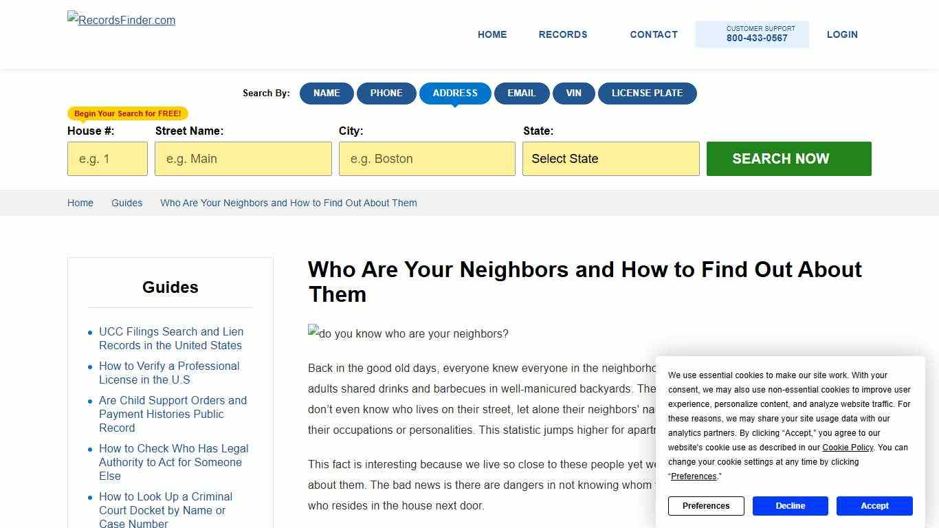 How to Find out Who Your Neighbors Are?